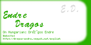endre dragos business card
